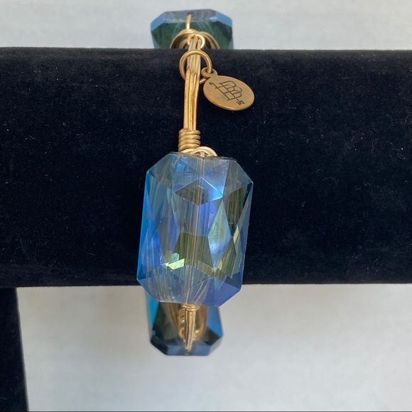 Bourbon & Boweties Gold Plated Bangle Bracelet - Picture 8 of 10